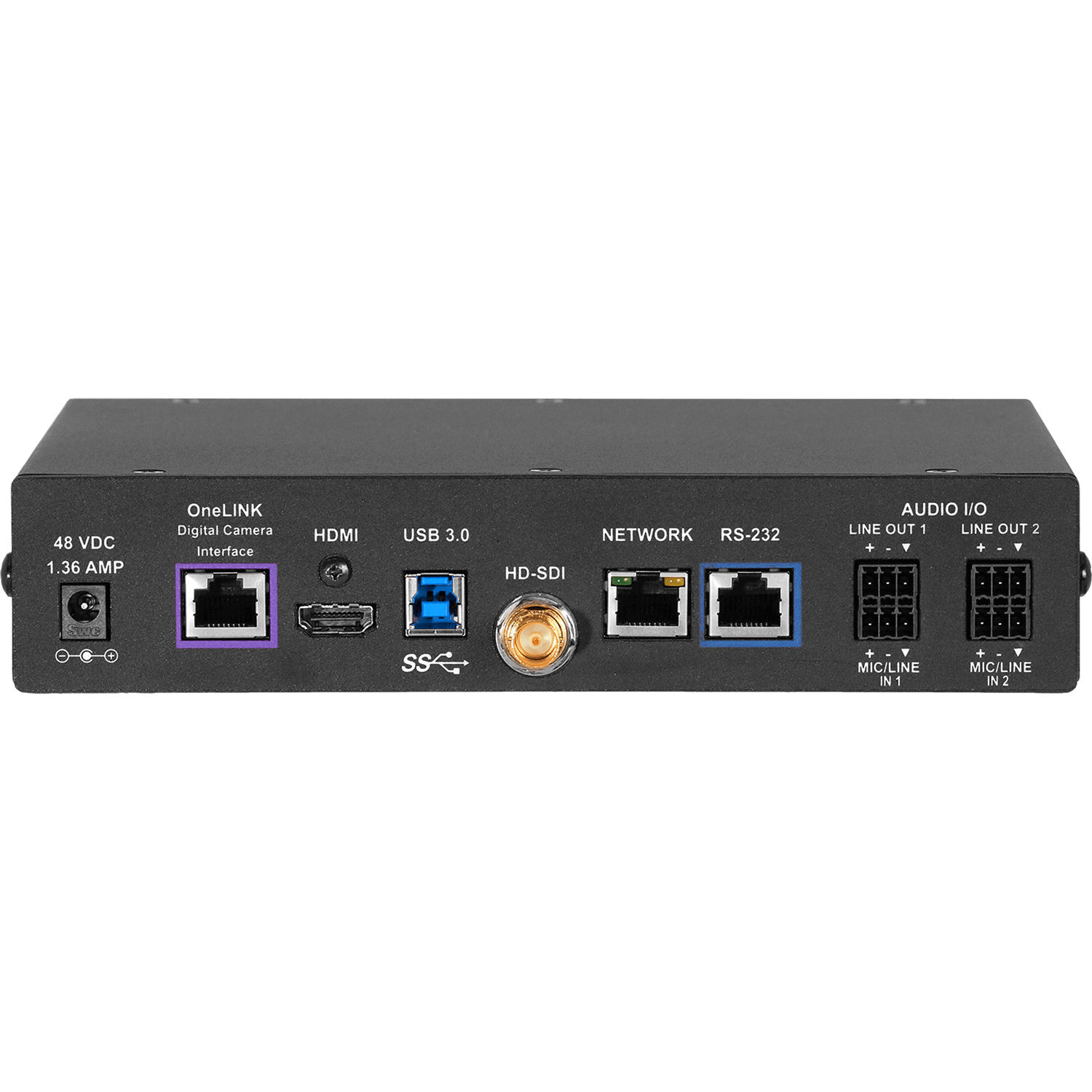 Vaddio RoboSHOT 12E OneLink Bridge System white PTZ camera for professional conference room installation — view 5