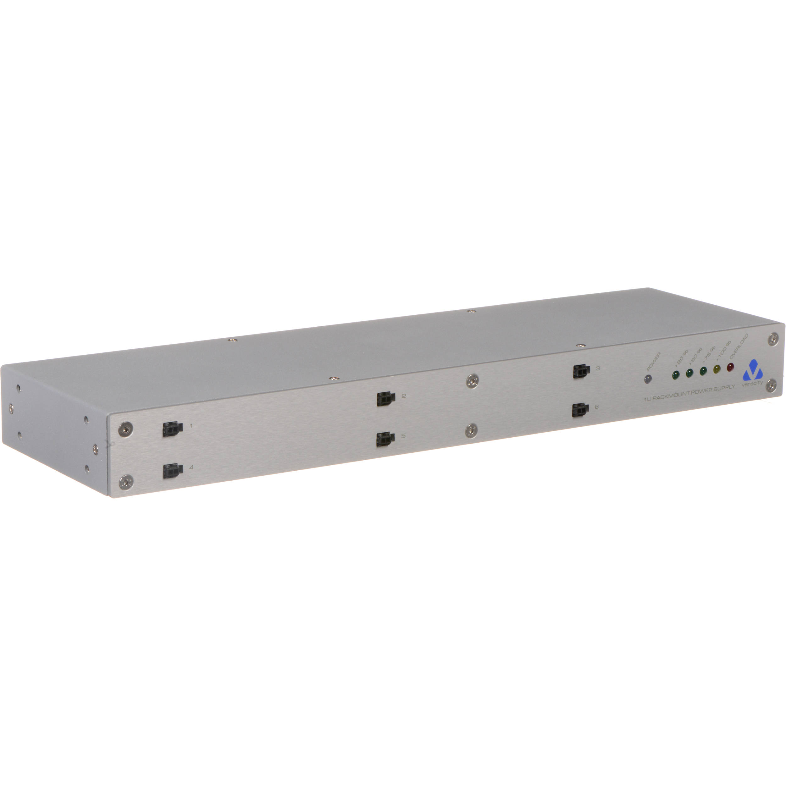 POWERSTAR 57V DC 1U rackmount power supply with included power cord — view 3