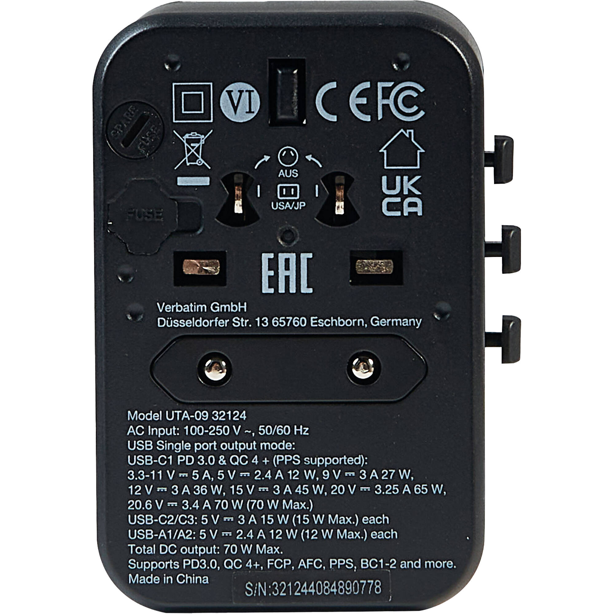 Verbatim Universal Travel Adapter UTA-09 for international charging compatibility — view 5