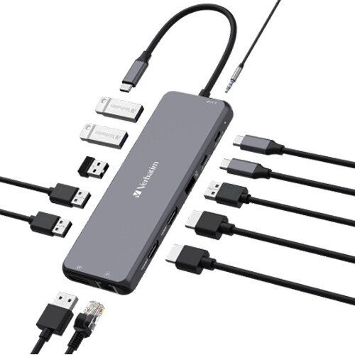 Verbatim USB-C Pro Multiport Hub CMH 13 — 13-port USB-C docking hub — view 4