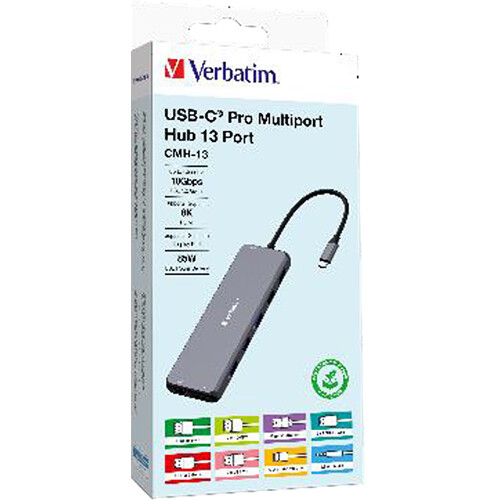 Verbatim USB-C Pro Multiport Hub CMH 13 — 13-port USB-C docking hub — view 5
