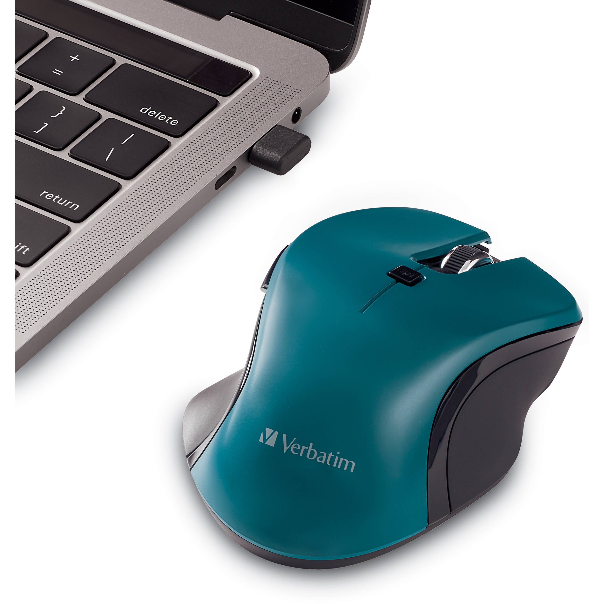 VERBATIM CORPORATION WIRELESS BLUE LED USB-C TEAL MOUSE — view 4