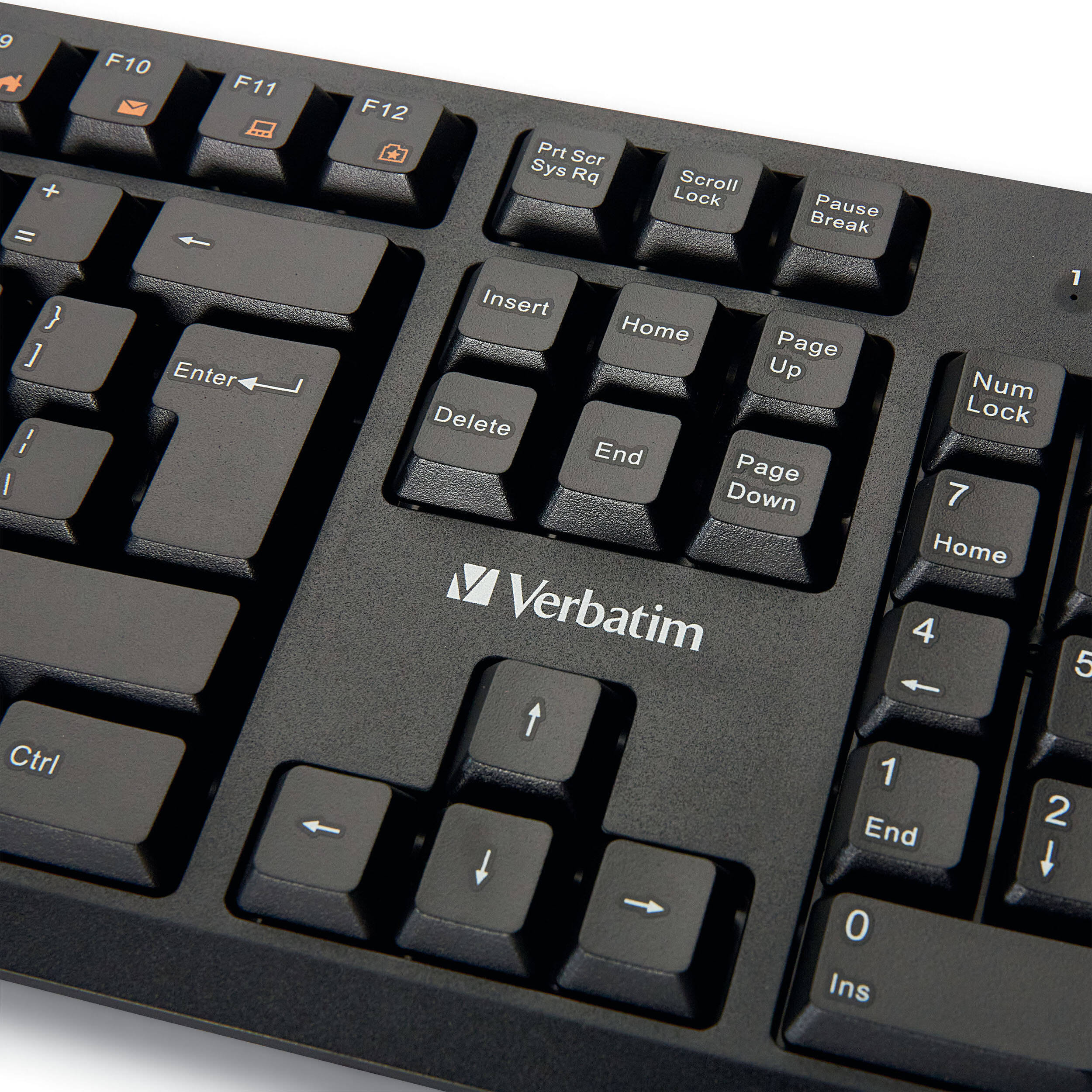 Verbatim wired keyboard and 3-button mouse set for desktop office use — view 3