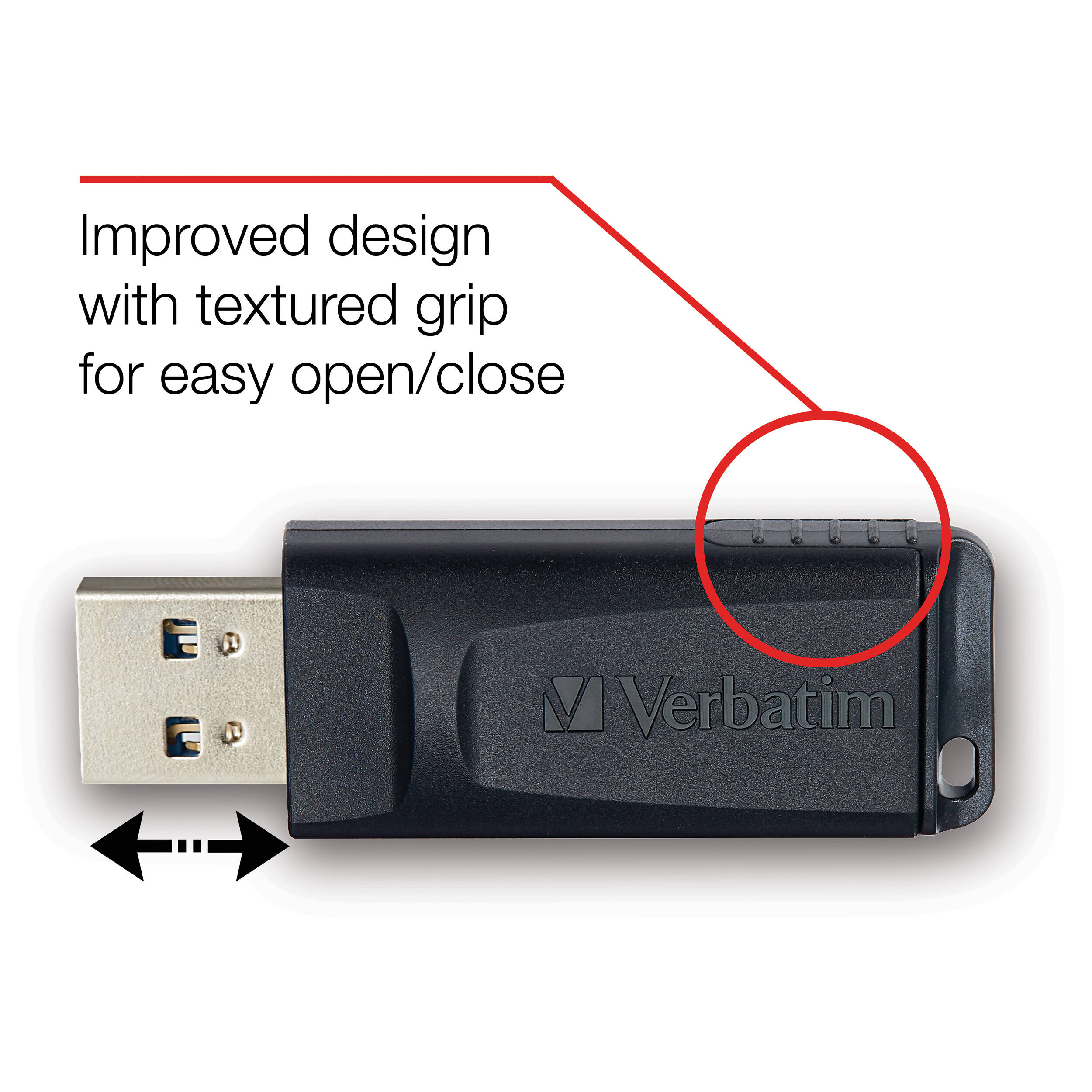 Verbatim 64GB Store 'n' Go black USB flash drive 10-pack business bulk — view 5