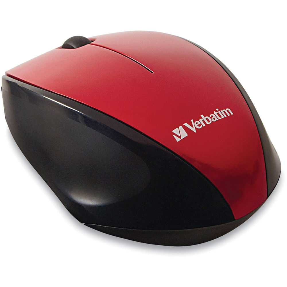 Wireless Multi Trac Blue LED Mouse Red