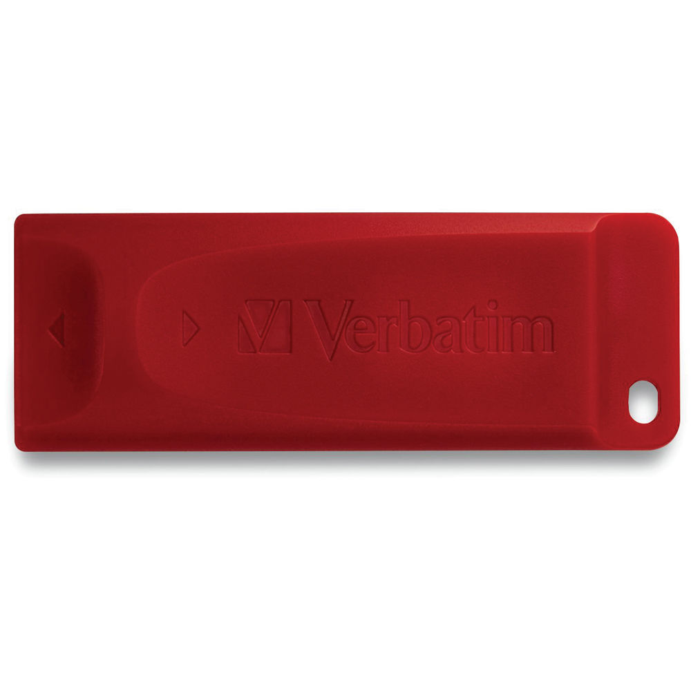 Red Verbatim 128GB STORENGO USB flash drive, model 98525 — view 2