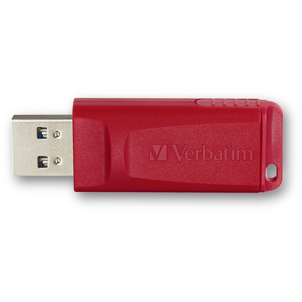 Red Verbatim 128GB STORENGO USB flash drive, model 98525 — view 6