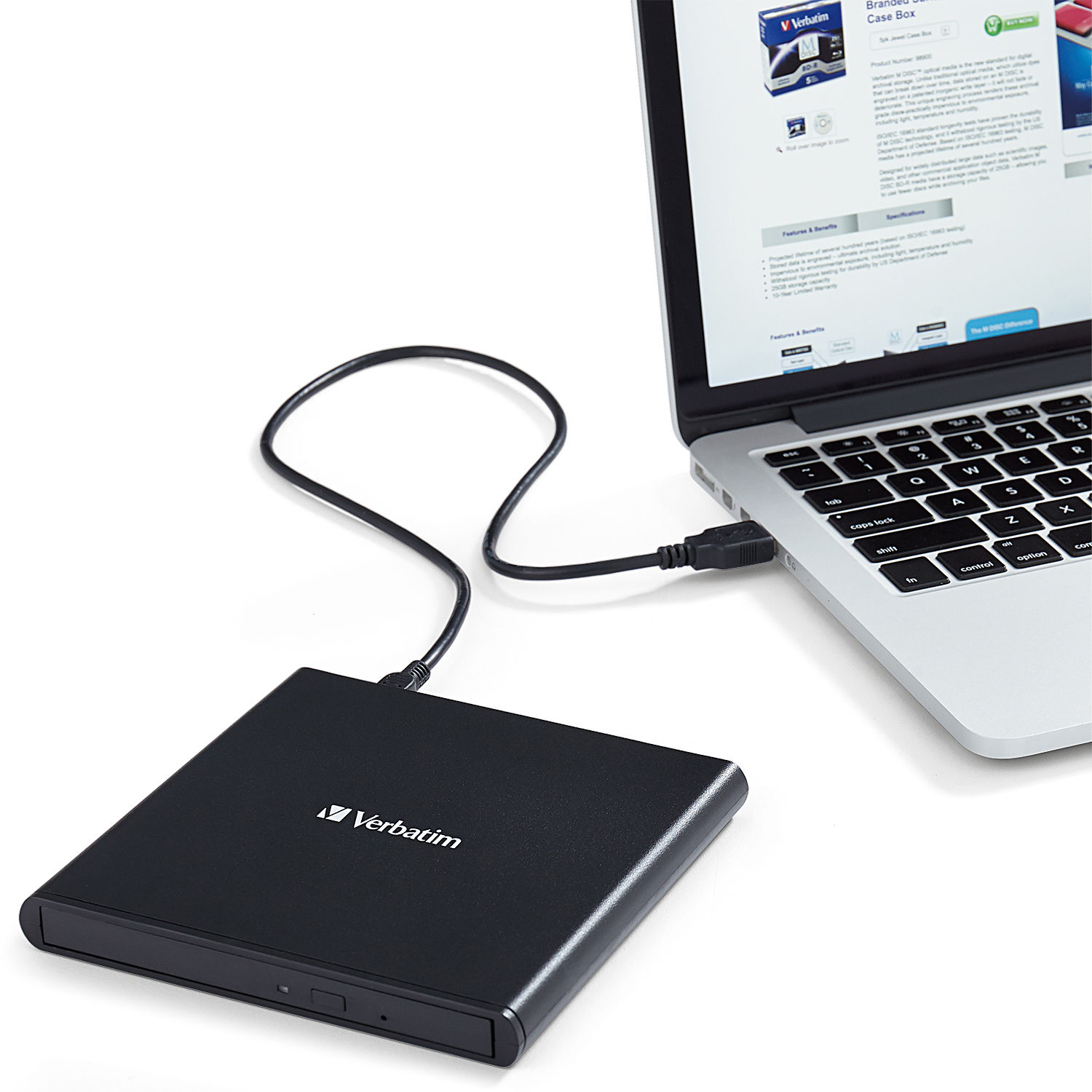 EXTERNAL SLIMLINE CD/DVD WRITER — view 3