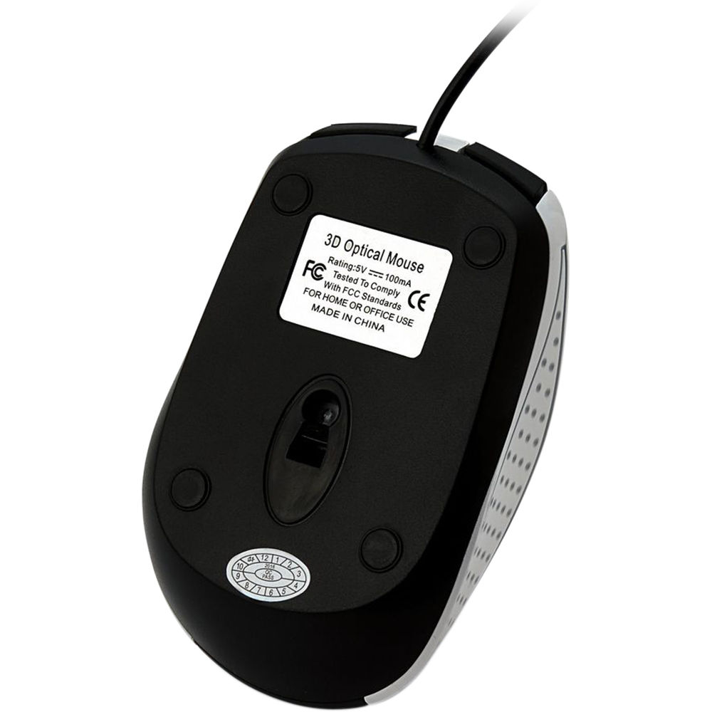 CORDED NOTEBOOK OPTICAL MOUSE-WHITE — view 4