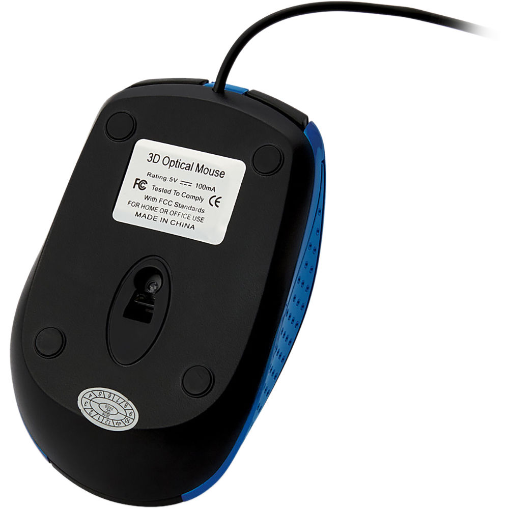 CORDED NOTEBOOK OPTICAL MOUSE BLUE — view 4