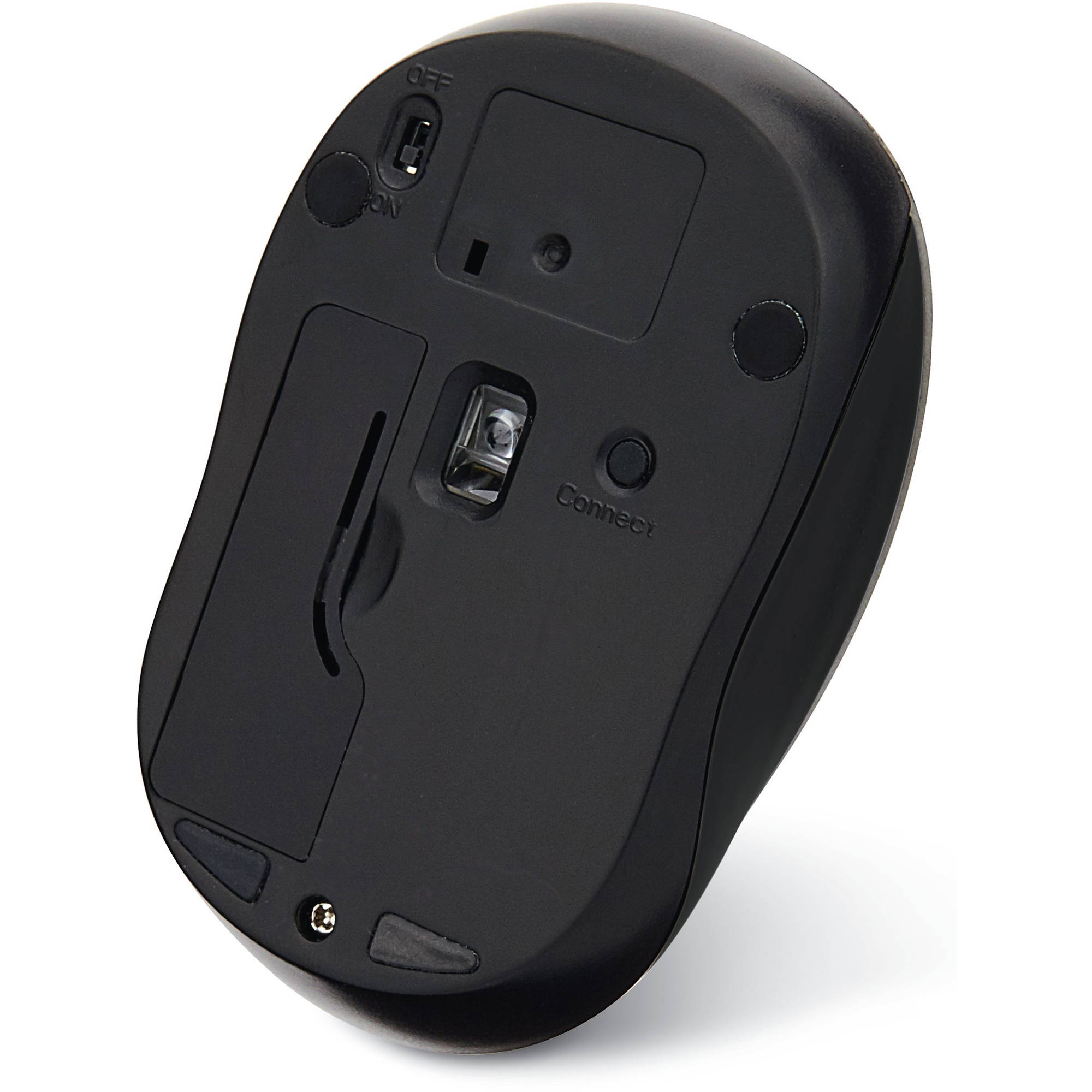 Verbatim silent wireless Blue LED mouse in graphite with ergonomic design — view 4