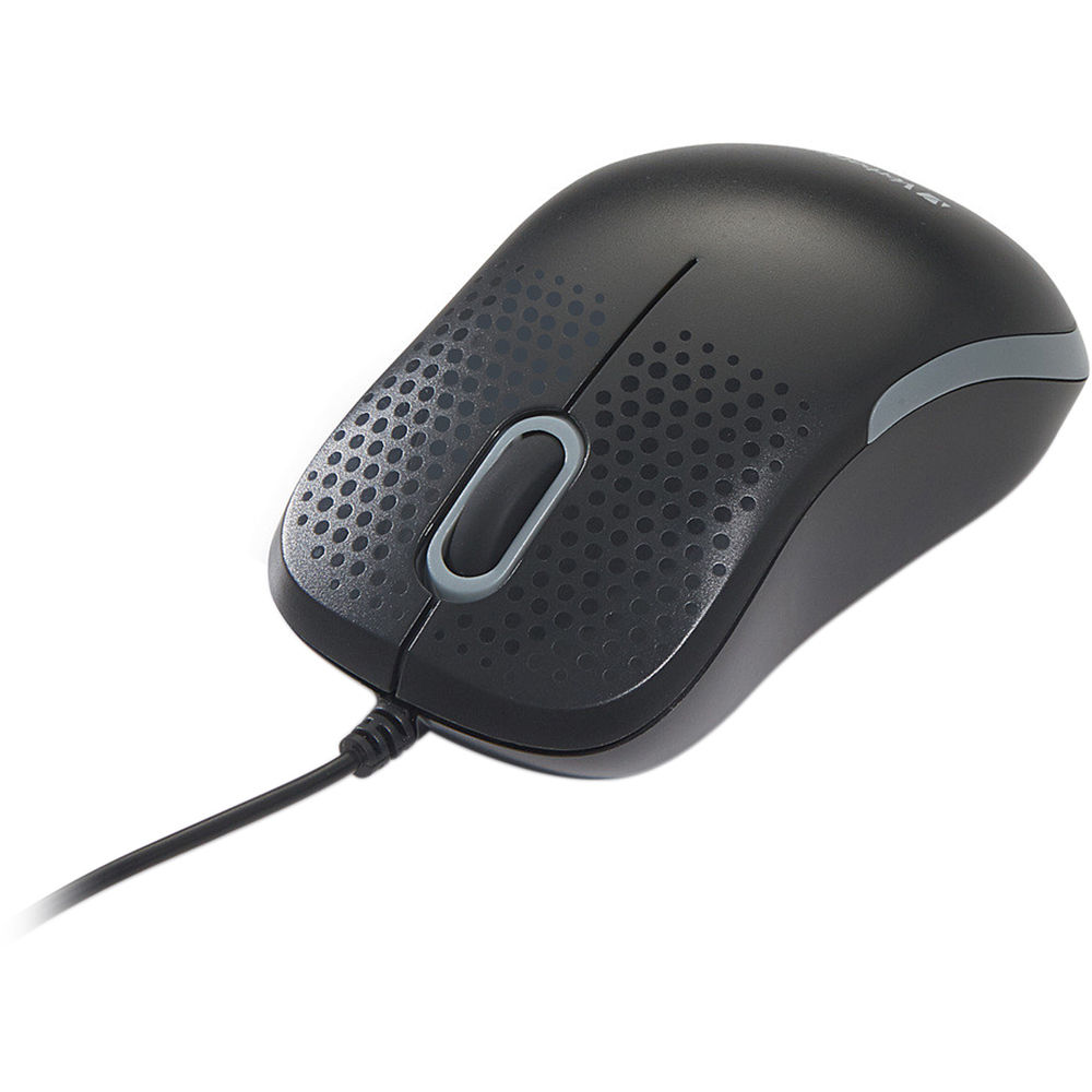 SILENT CORDED OPTICAL MOUSE - BLACK — view 3