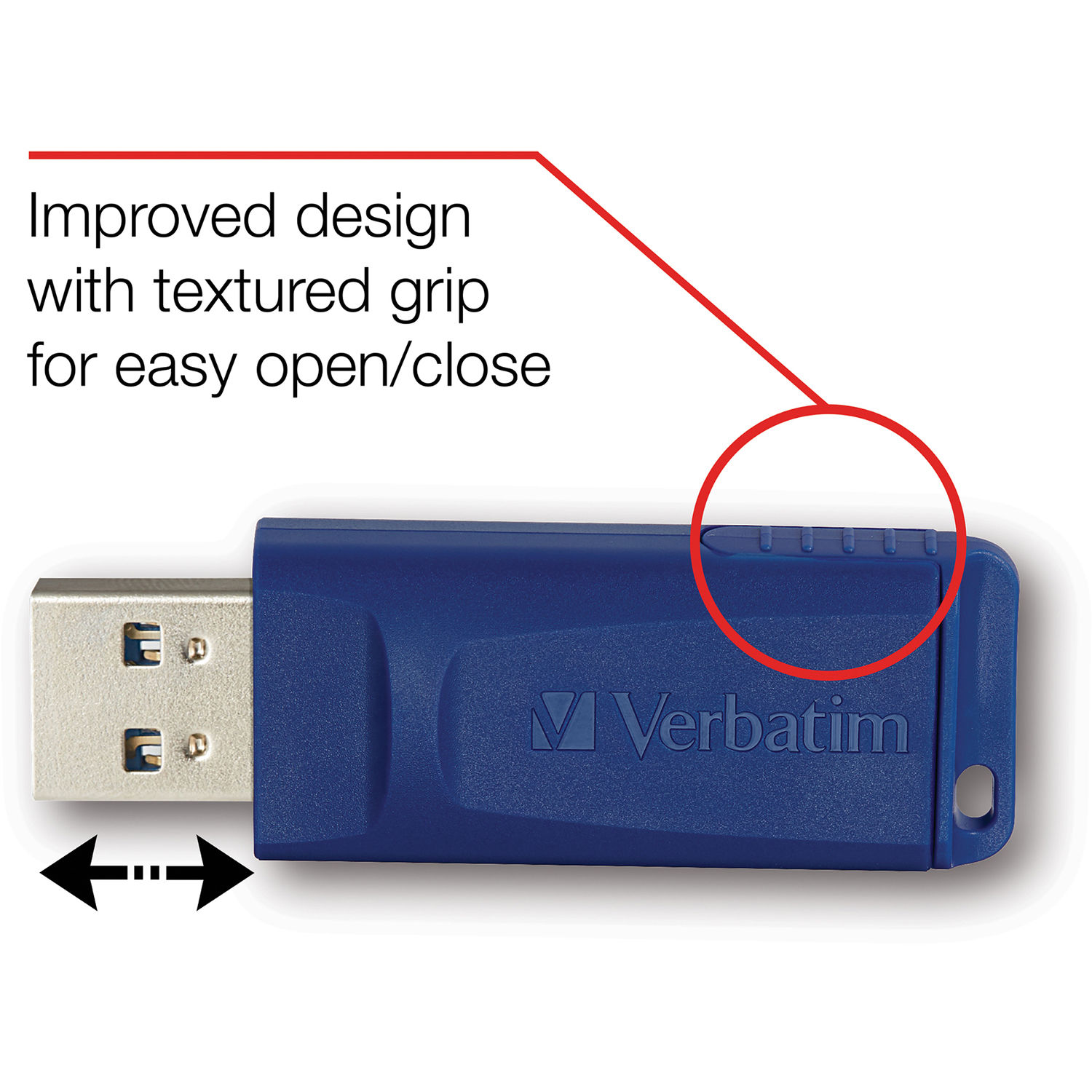 Verbatim 16GB blue USB flash drive 5-pack for portable file storage — view 2