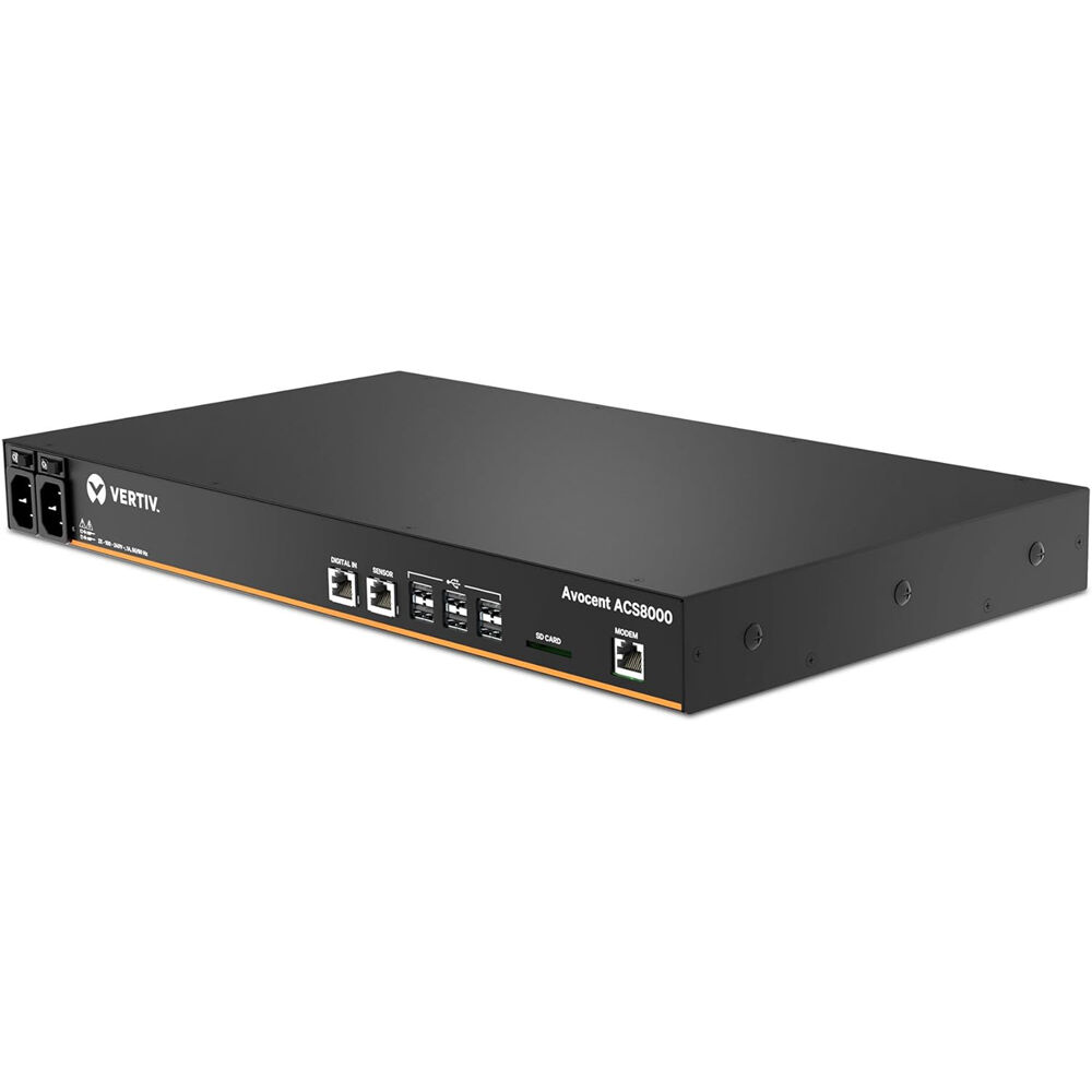 Vertiv ACS8016MDAC-400 16-port dual AC console server with analog modem for secure remote access — view 3