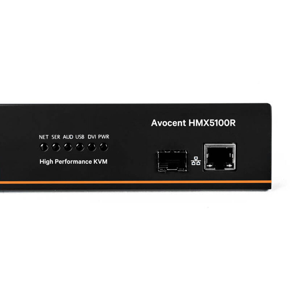 Vertiv Avocent HMX RX 5100R high-performance KVM receiver with single DVI-D, USB, and audio support — view 4
