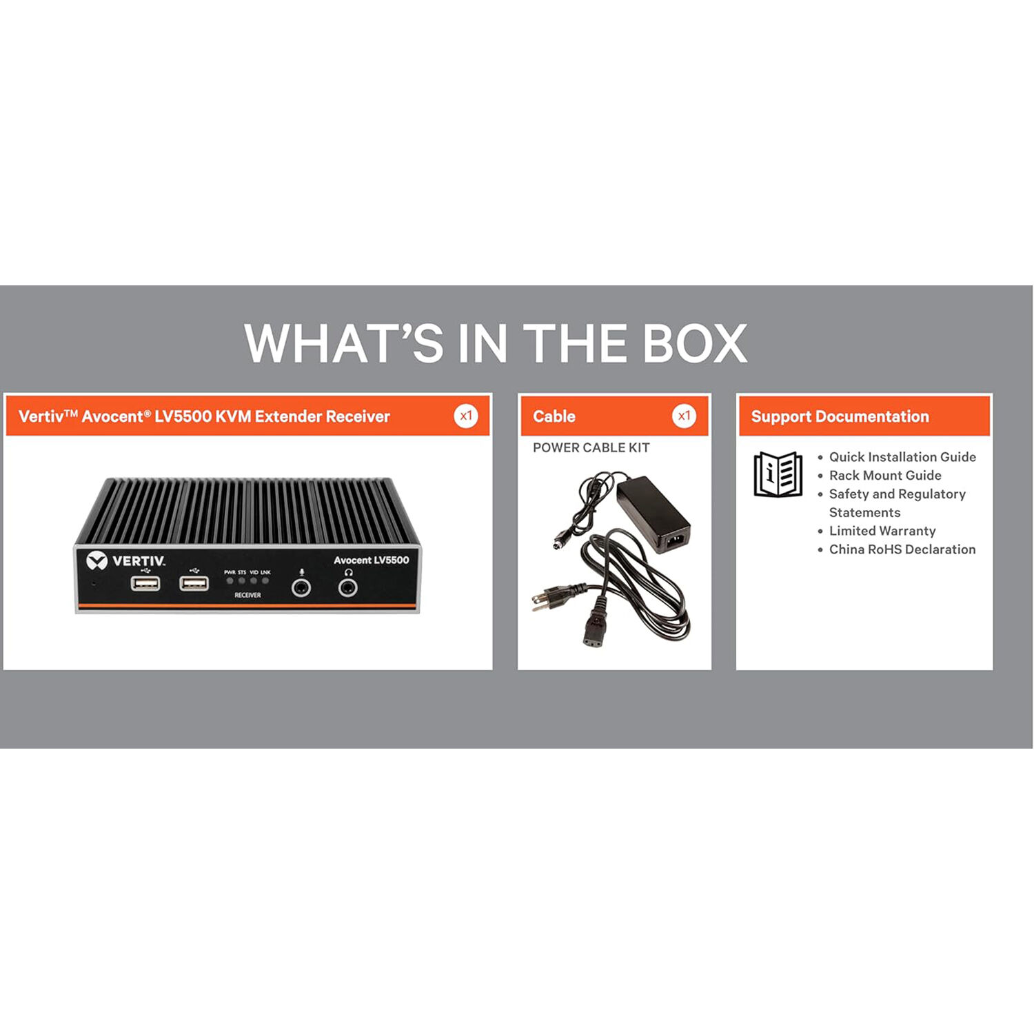Vertiv LV5500R-400 Single Extender DisplayPort 4K60 USB 2.0 KVM extender — view 5