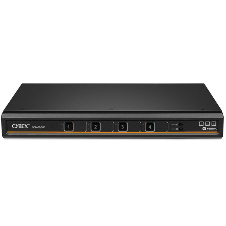 Vertiv SC845DPHC-400 secure 4-port DisplayPort USB-C KVM switch with CAC — view 2