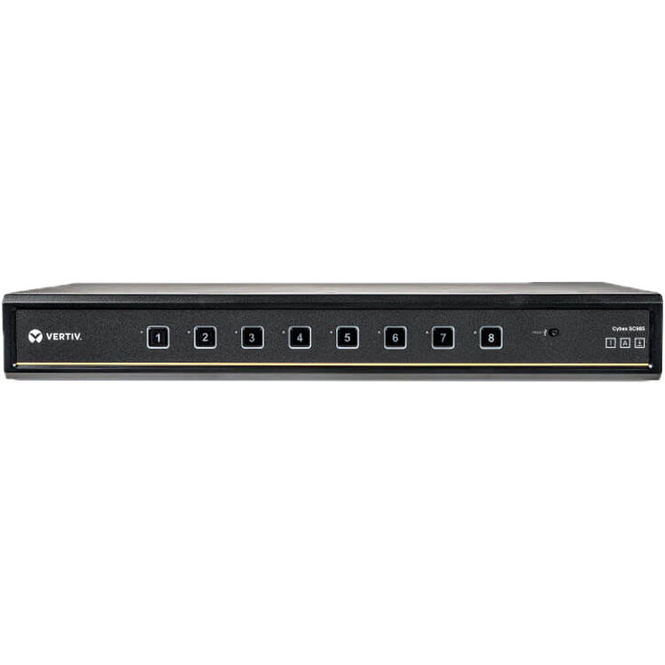 Vertiv CYBEX SC985DPH-400 secure 8-port dual-display desktop KVM switch with CAC support — view 2
