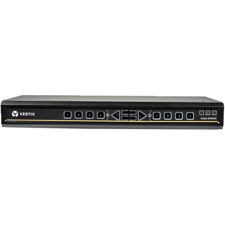 Vertiv CYBEX secure desktop matrix KVM with 4 ports, dual 4K support, and CAC — view 2