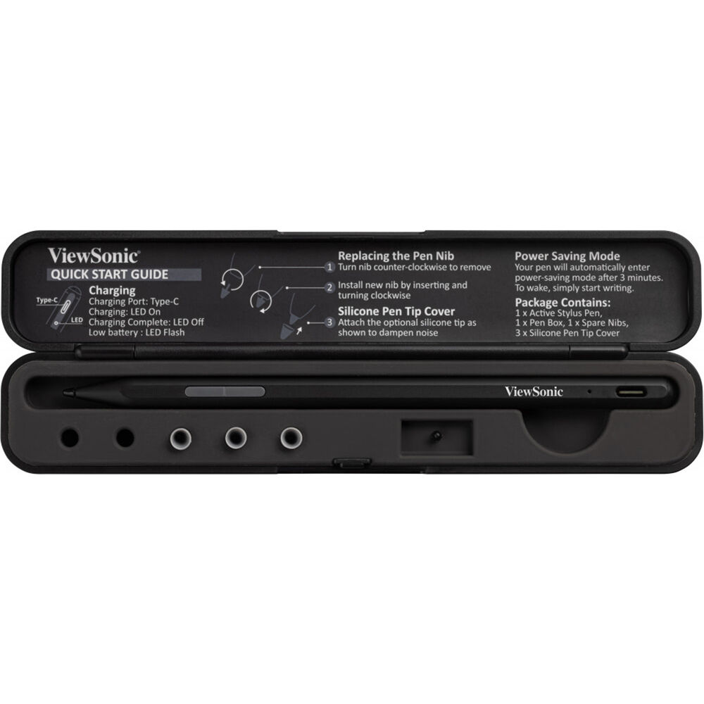 ViewSonic ACP302-B0WW 8.9 mm black active capacitive pen with two buttons and replaceable nib — view 3