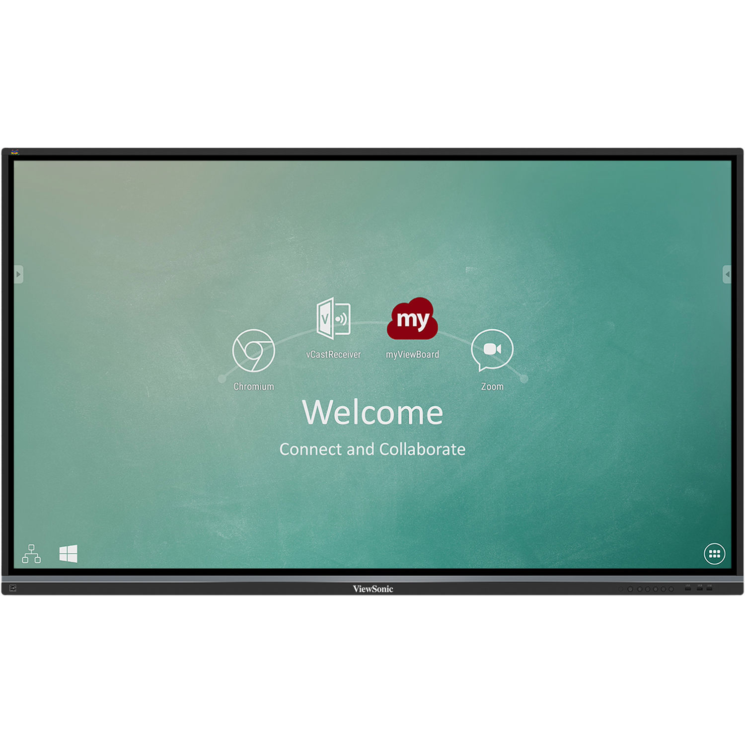 ViewSonic 86-inch ViewBoard IFP8650-E2 4K interactive display bundle with trolley cart — view 2