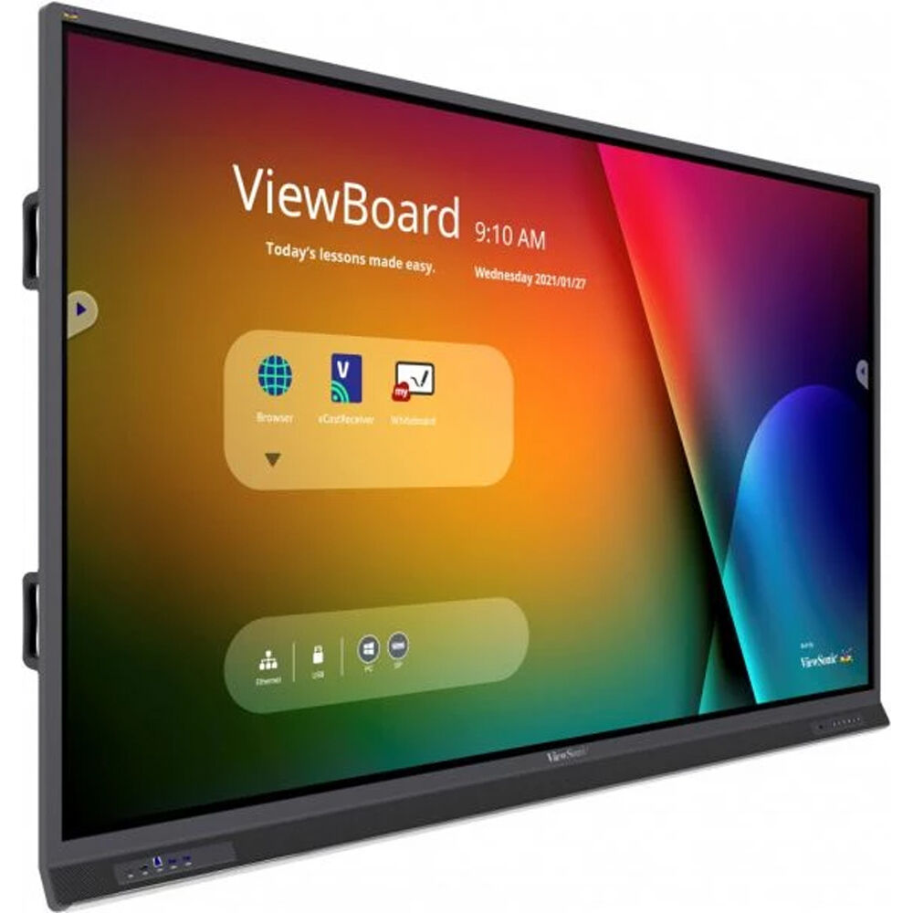 ViewSonic IFP8652-1C 86-inch 4K Ultra HD ViewBoard interactive flat panel with USB-C and integrated microphone — view 3