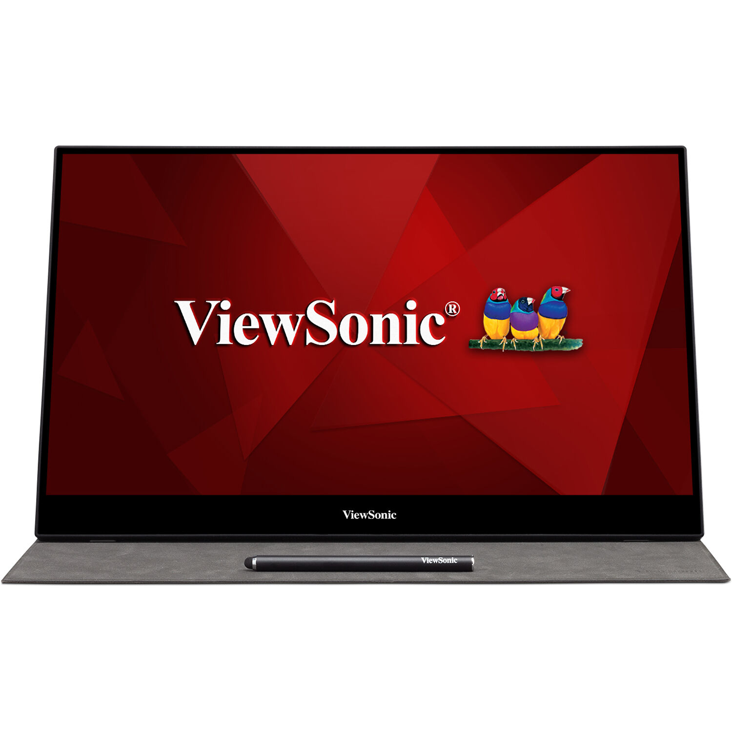 ViewSonic TD1655 15.6-inch portable FHD touch display with built-in stand and USB-C connectivity — view 2