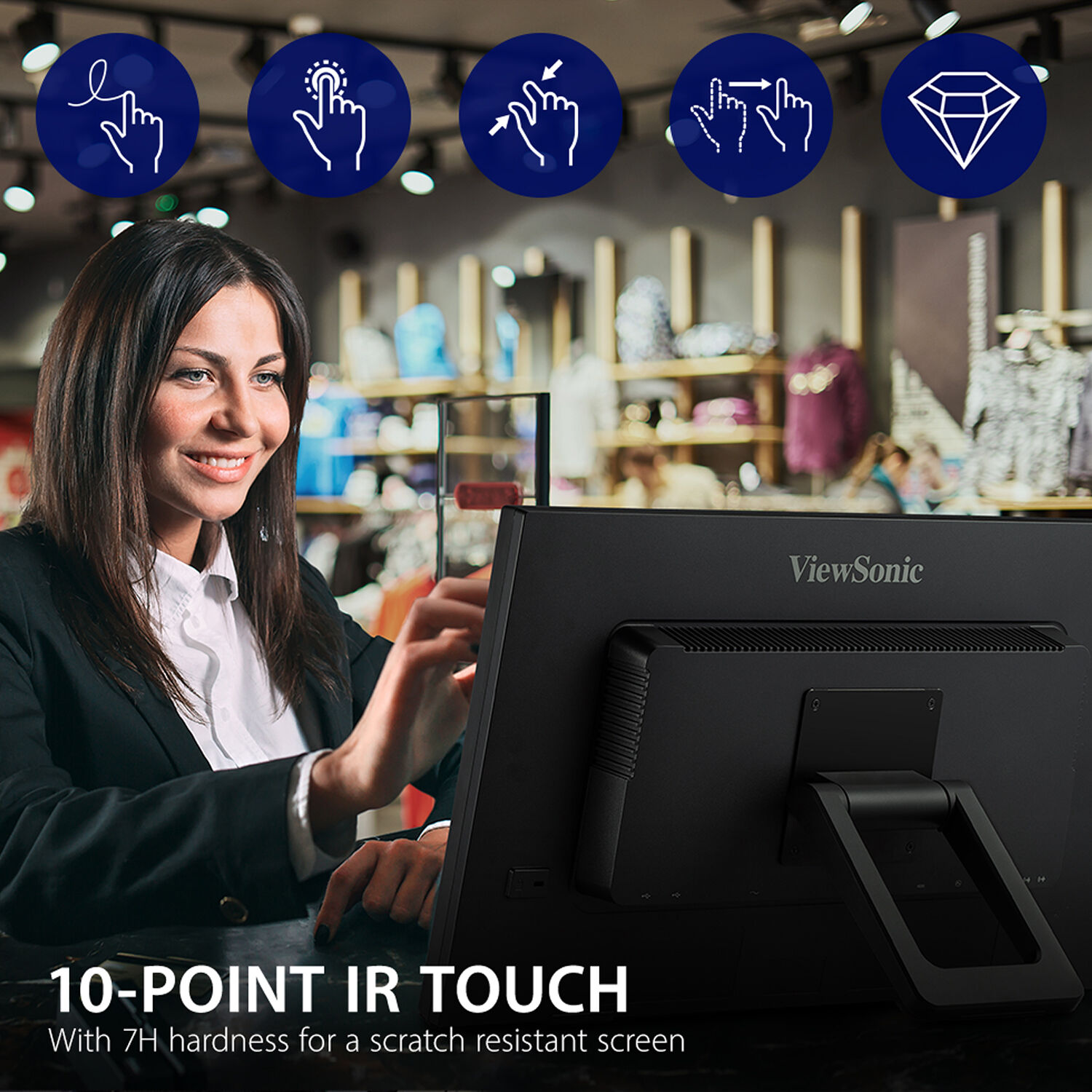 ViewSonic TD2423D 24-inch Full HD IR 10-point touch display for business workflows — view 13