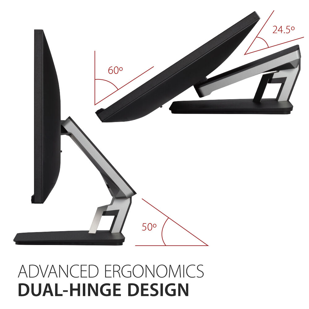 ViewSonic TD2455 24-inch Full HD 10-point touch display with ergonomic stand — view 11