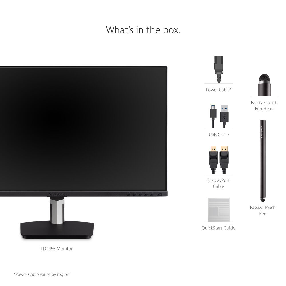 ViewSonic TD2455 24-inch Full HD 10-point touch display with ergonomic stand — view 14