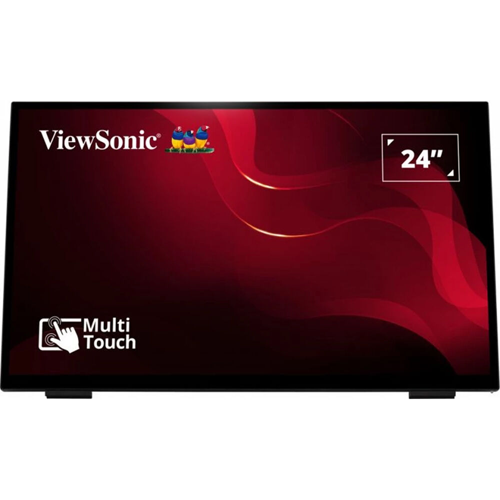 ViewSonic TD2465 24-inch 1080p IPS touch monitor with USB-C docking and ergonomic stand — view 2