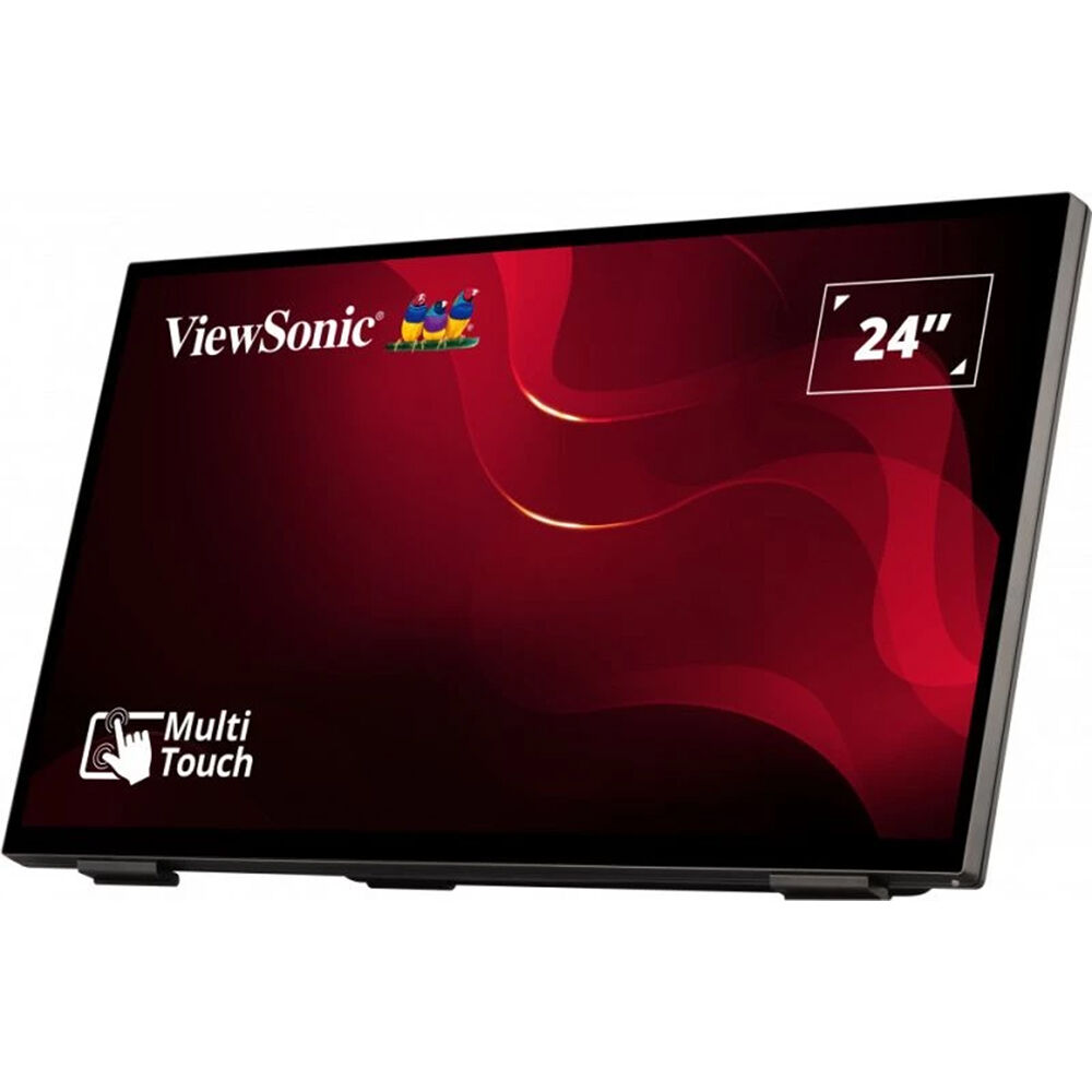 ViewSonic TD2465 24-inch 1080p IPS touch monitor with USB-C docking and ergonomic stand — view 3