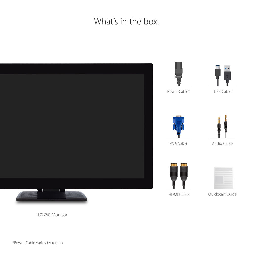 ViewSonic TD2760 27-inch Full HD 10-point PCT touch monitor with ergonomic stand — view 11