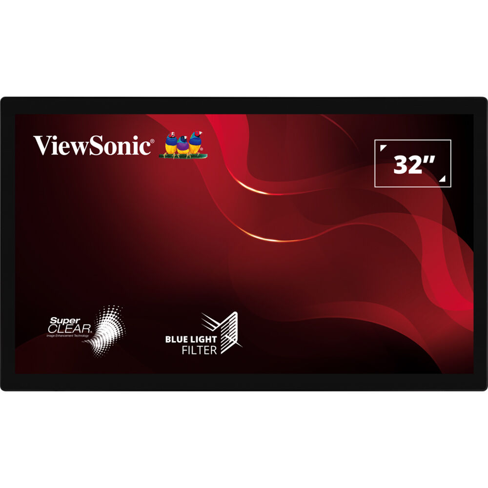 ViewSonic 32-inch open frame 10-point touch monitor with 1080p resolution for kiosk integration — view 2