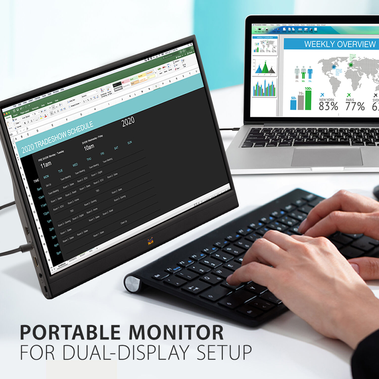ViewSonic VA1655 15.6-inch portable IPS monitor with Full HD resolution, USB-C and HDMI — view 15