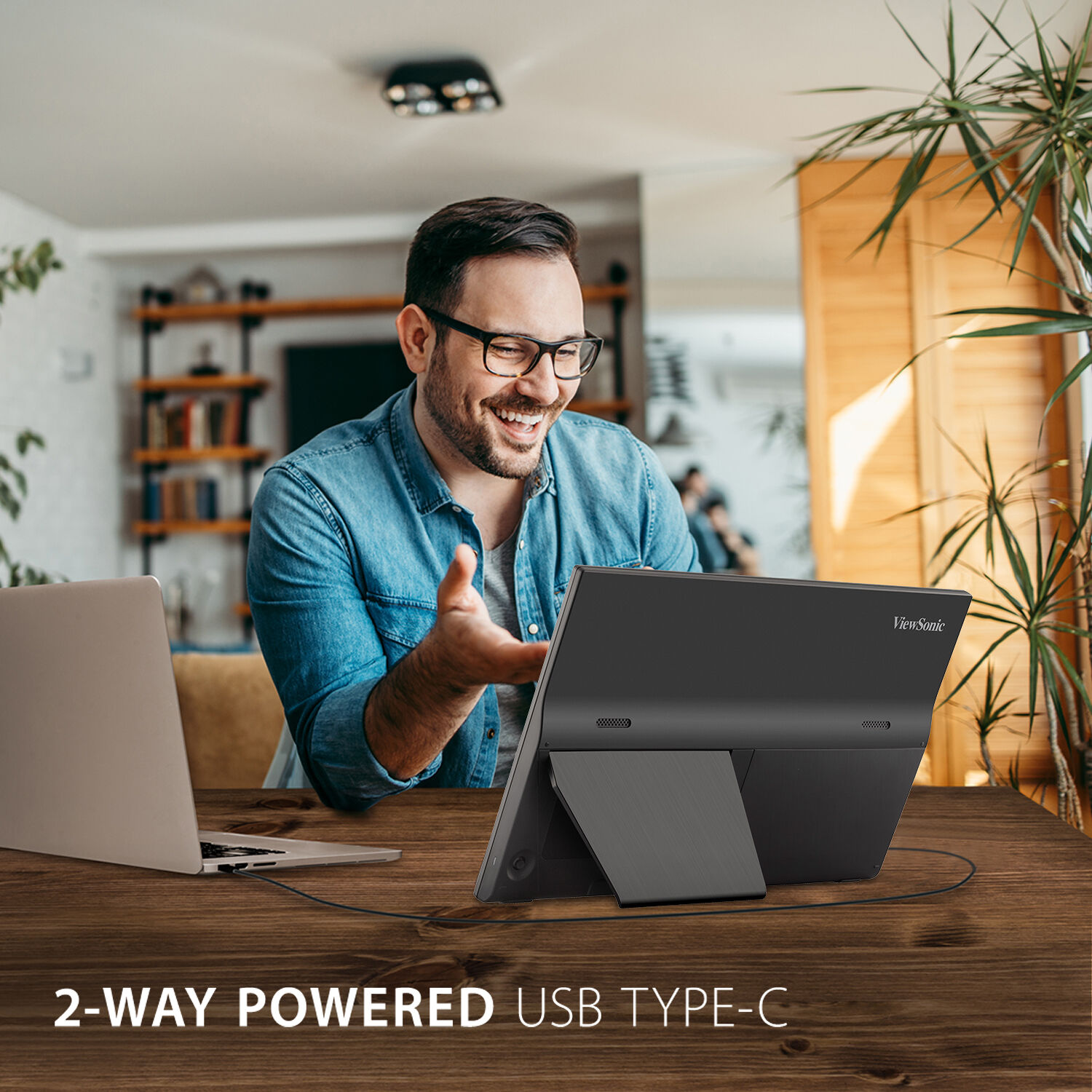 ViewSonic VA1655 15.6-inch portable IPS monitor with Full HD resolution, USB-C and HDMI — view 16