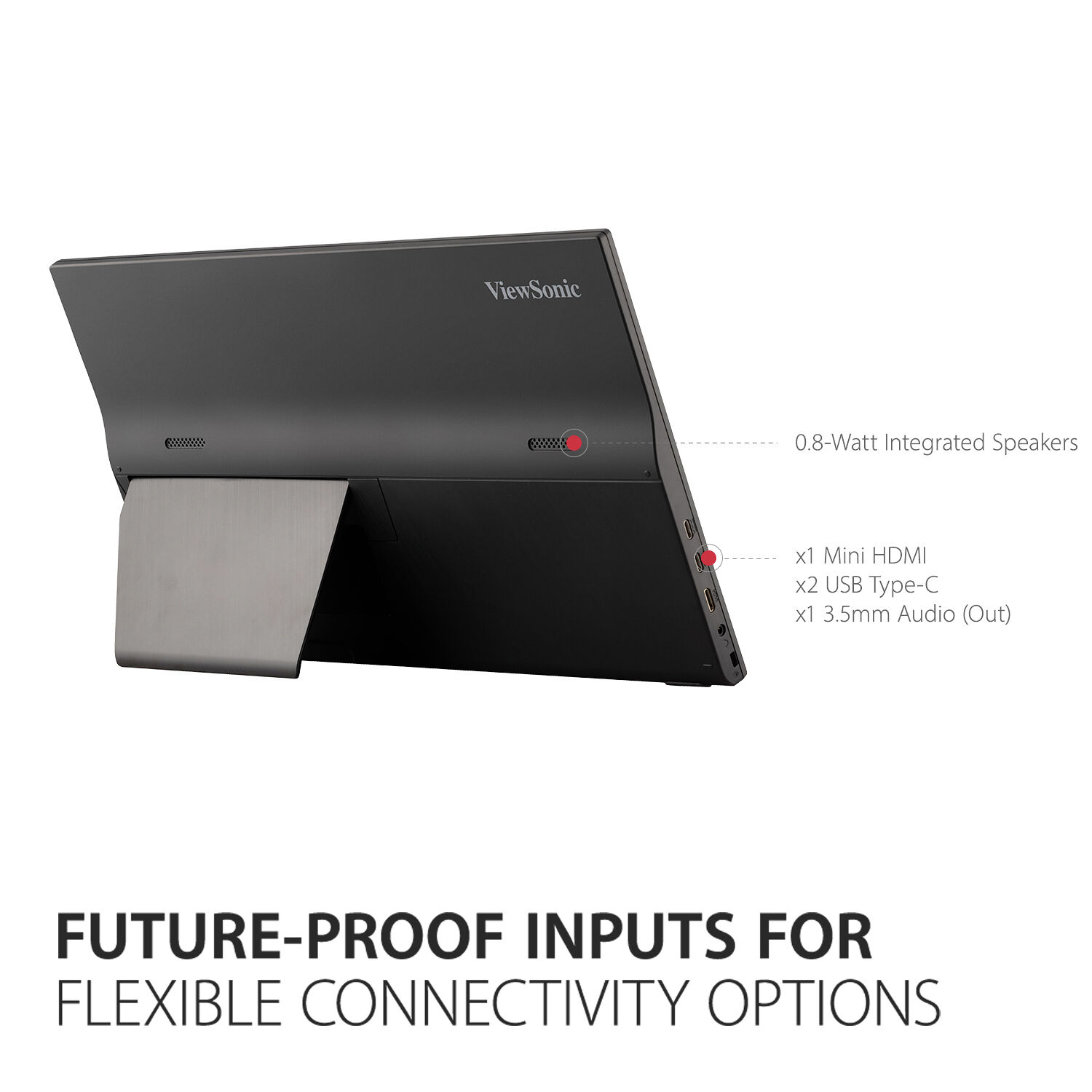 ViewSonic VA1655 15.6-inch portable IPS monitor with Full HD resolution, USB-C and HDMI — view 18
