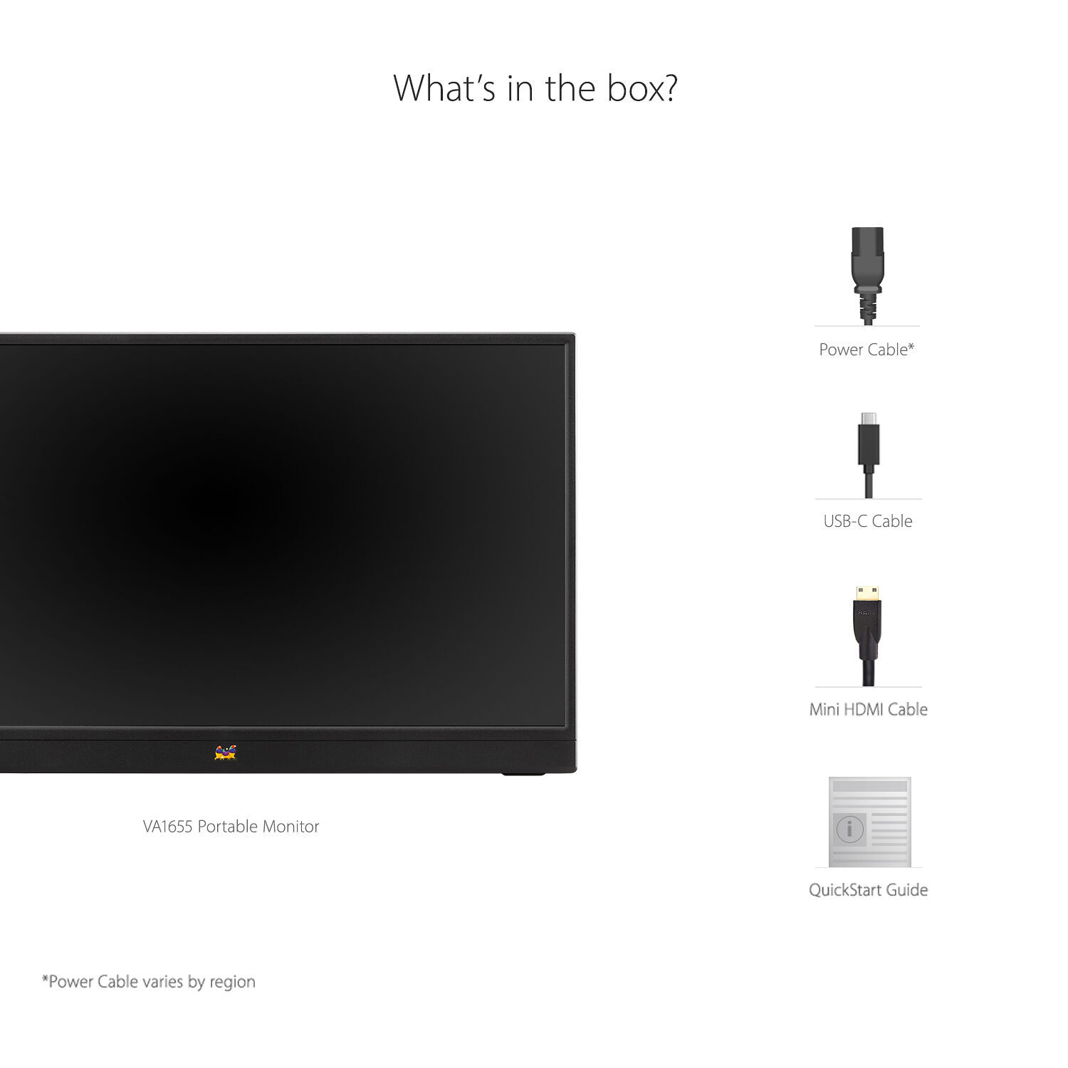 ViewSonic VA1655 15.6-inch portable IPS monitor with Full HD resolution, USB-C and HDMI — view 19