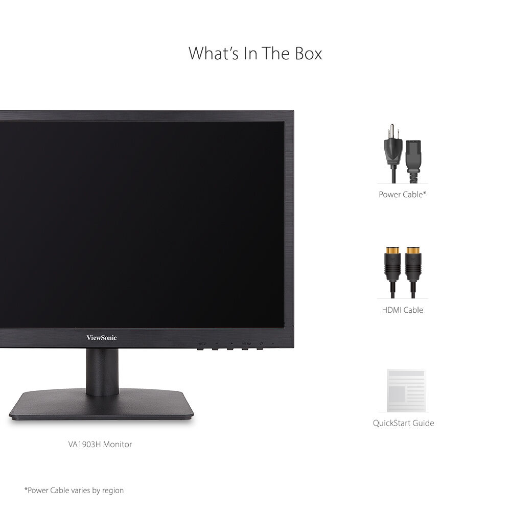 ViewSonic VA1903H 19-inch widescreen LCD monitor with compact 18.5-inch viewable display — view 9