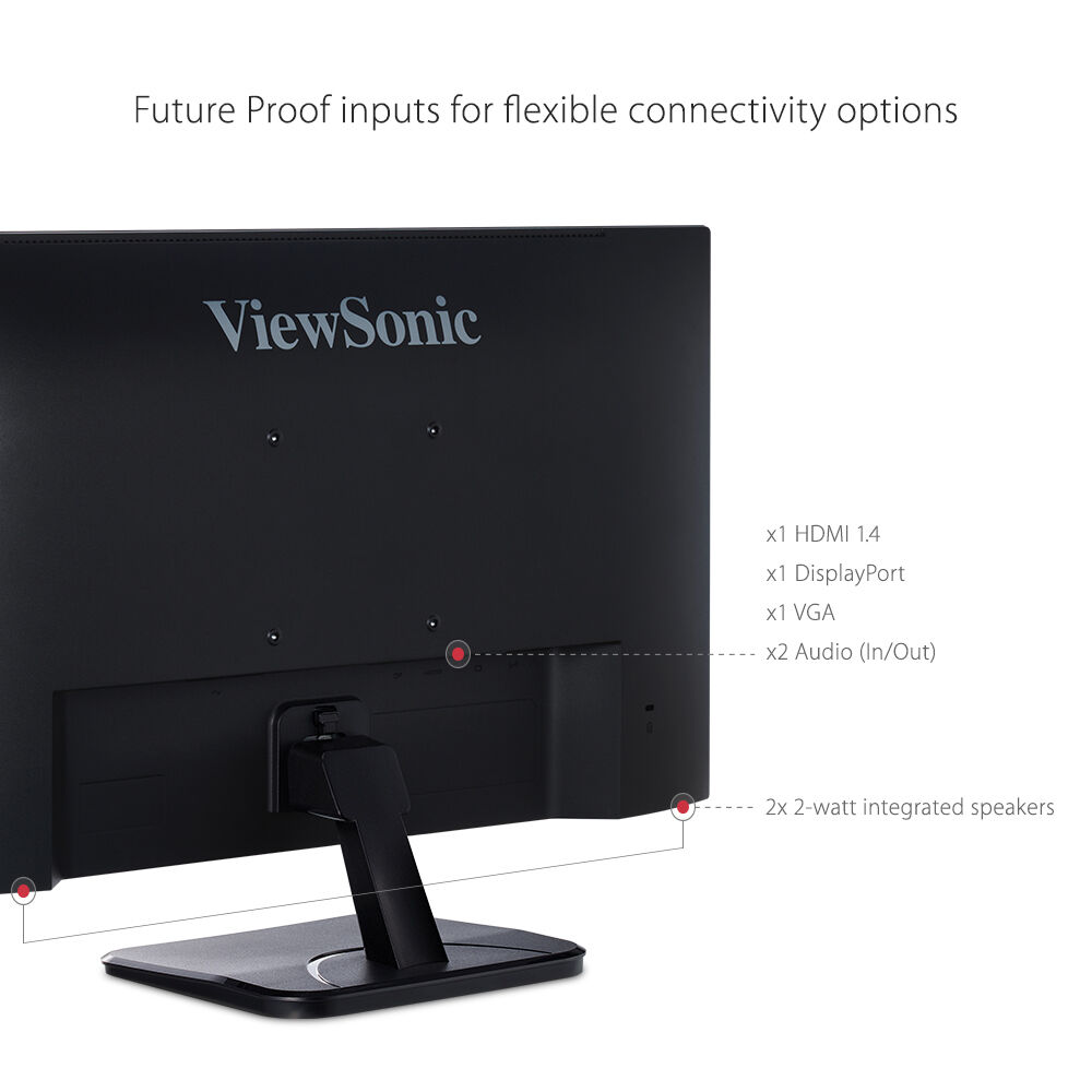 ViewSonic 22-inch SuperClear IPS Full HD monitor with dual integrated speakers — view 16