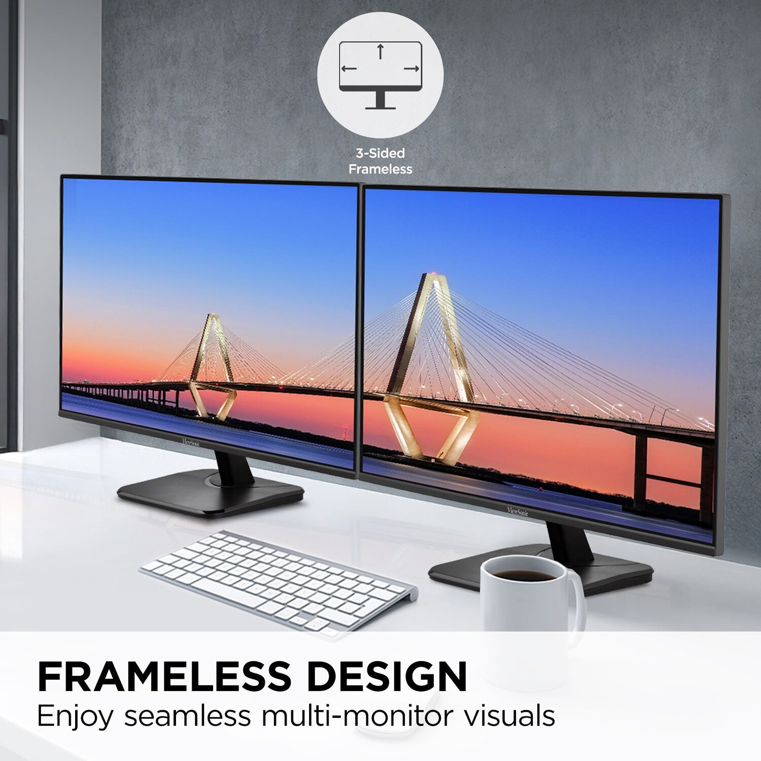 ViewSonic VA2756A-MHD 27-inch IPS 1080p monitor with Adaptive Sync and HDMI, DisplayPort, and VGA connectivity — view 13