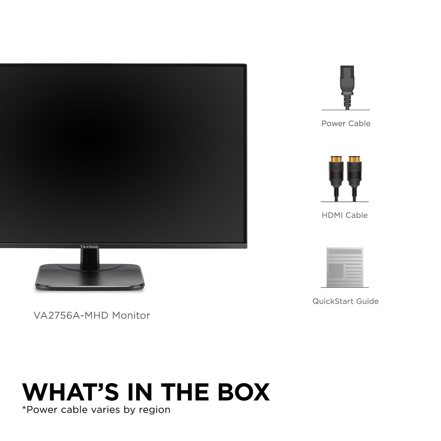 ViewSonic VA2756A-MHD 27-inch IPS 1080p monitor with Adaptive Sync and HDMI, DisplayPort, and VGA connectivity — view 9