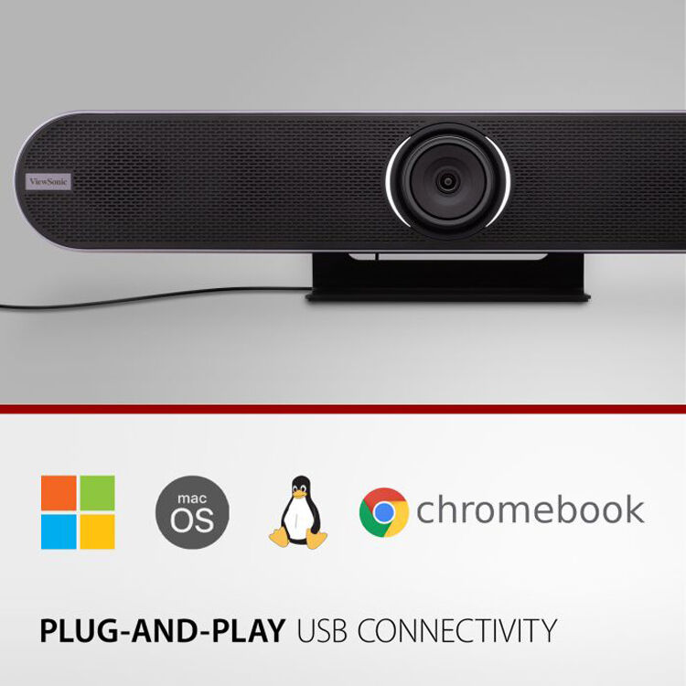 ViewSonic VB-CAM-201 4K conference room camera with built-in speaker and microphone — view 14
