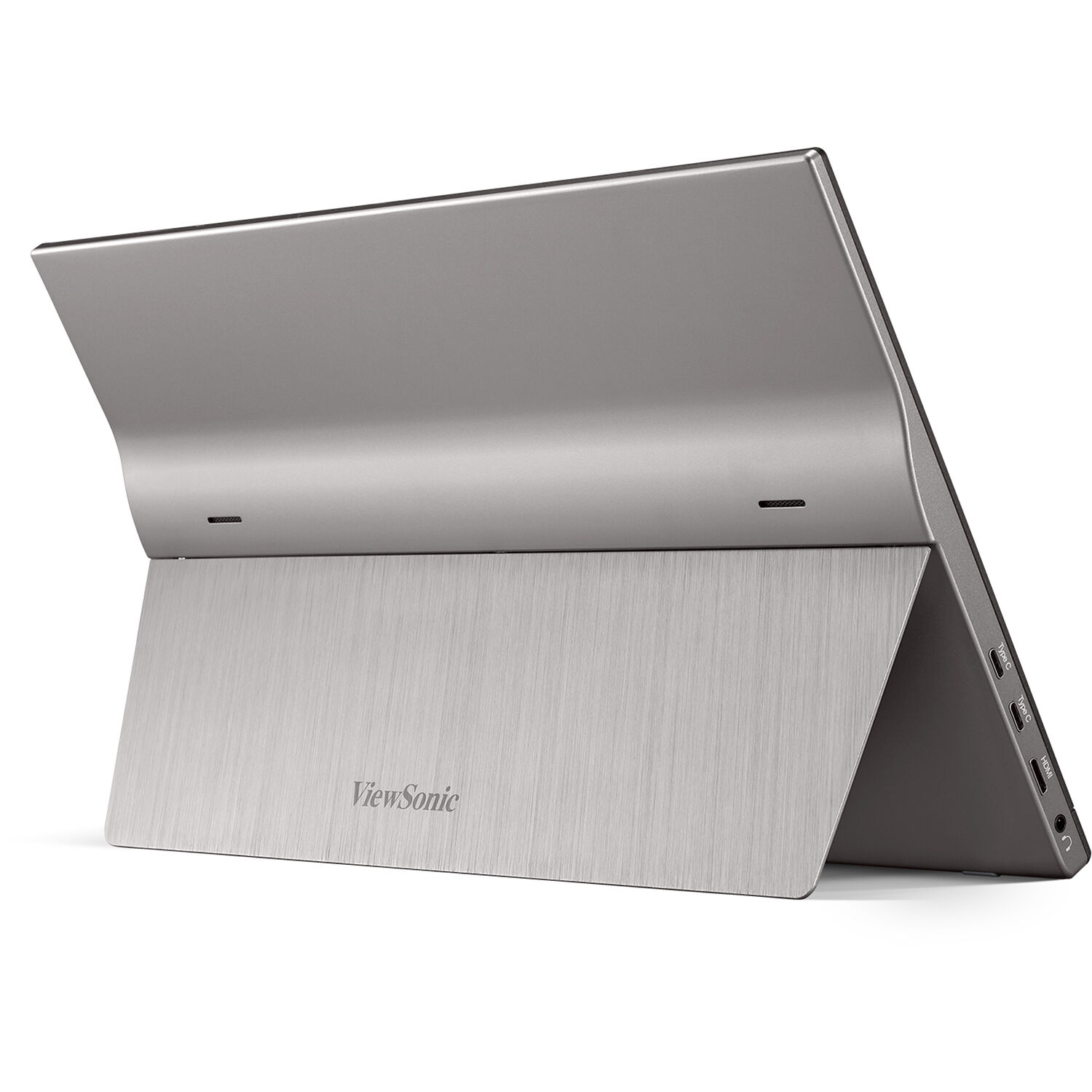 ViewSonic VG1655 15.6-inch FHD portable monitor in silver with built-in stand — view 7