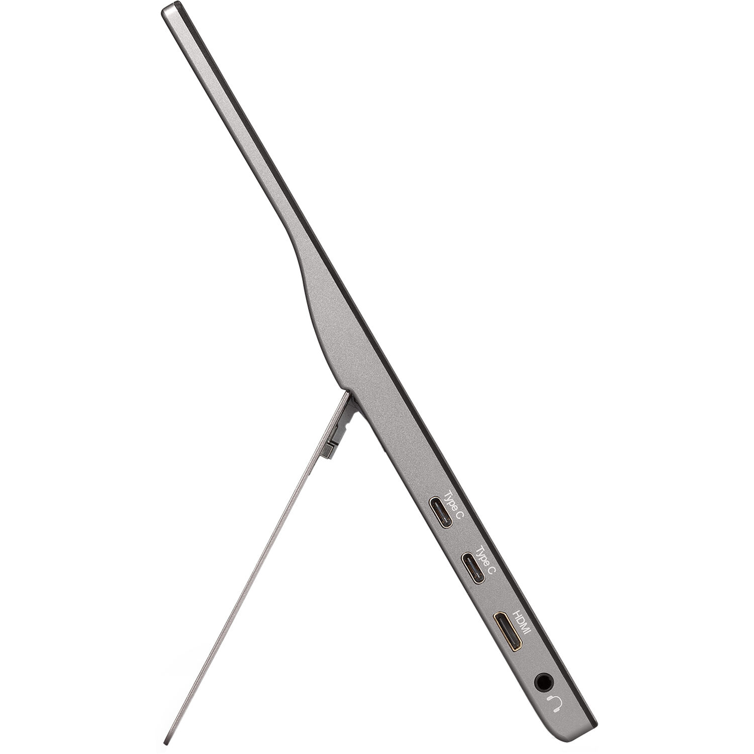 ViewSonic VG1655 15.6-inch FHD portable monitor in silver with built-in stand — view 8