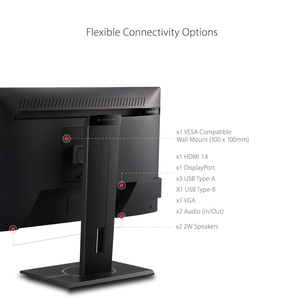 ViewSonic 24-inch Full HD LCD monitor with HDMI, DisplayPort, VGA, and USB hub — view 12