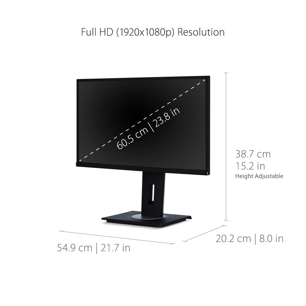 ViewSonic 24-inch IPS monitor with built-in privacy filter and ergonomic stand — view 10