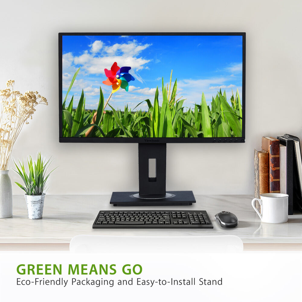 ViewSonic 24-inch IPS monitor with built-in privacy filter and ergonomic stand — view 9