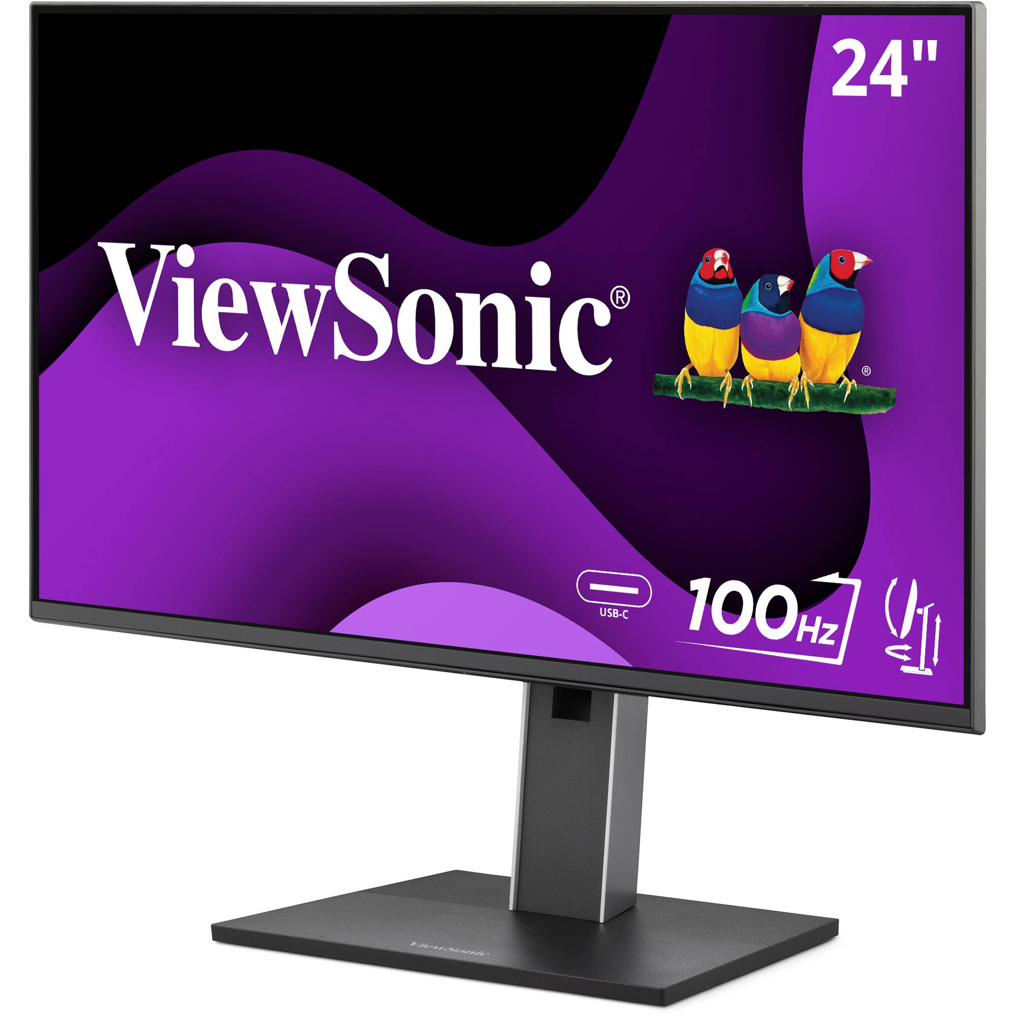 ViewSonic VG2452 24-inch IPS ergonomic monitor with Full HD resolution and USB-C — view 3