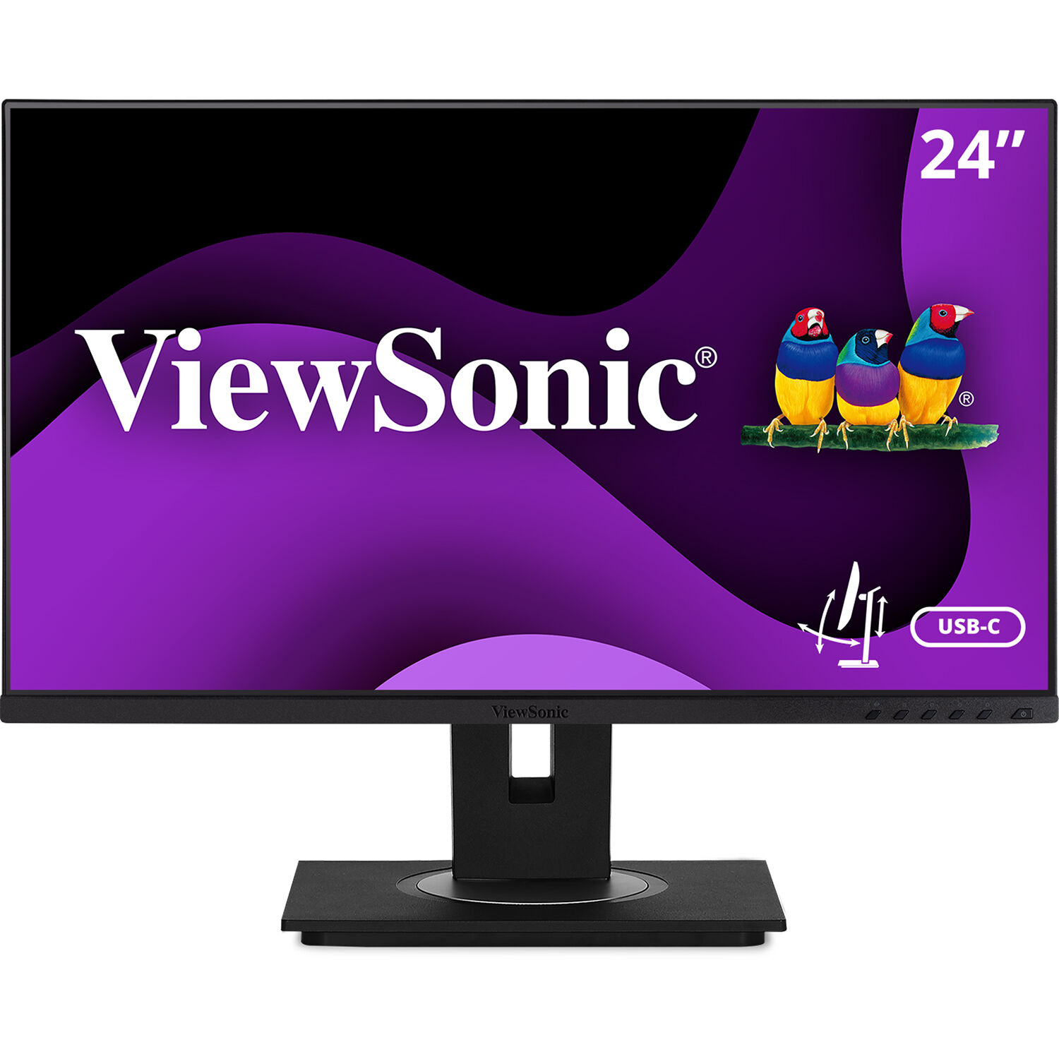 ViewSonic VG2456A 24" IPS Docking Monitor | USB-C, 90W PD, RJ45